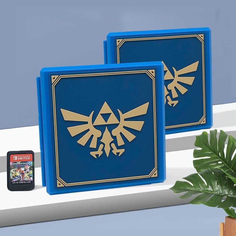 doepeBAE Game Card Case for Nintendo Switch,Portable Game Card Holder,Hard Shell Game Card Storage Case,Large Capacity Switch Game Card Organizer with 12 Card Slots (Z blue) - Image 5